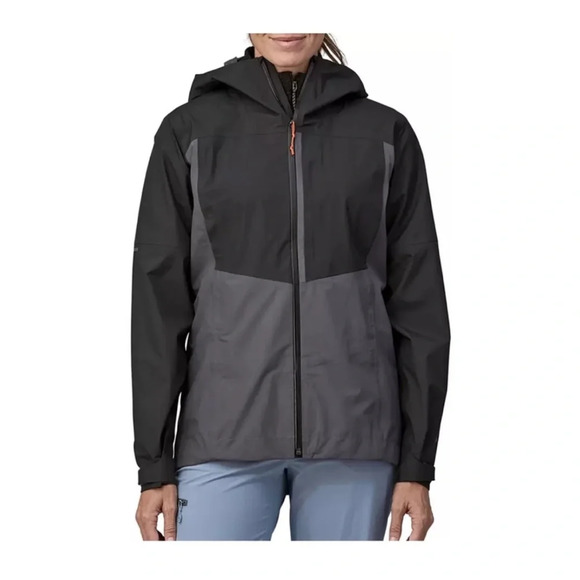 Patagonia Women's XL Boulder Fork Rain Jacket Forge Grey Black NWT - Picture 7 of 9